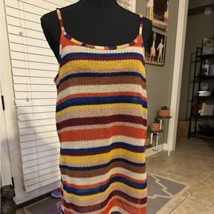 Women’s striped tank top summer sweater. Sz M.